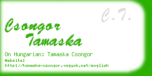 csongor tamaska business card